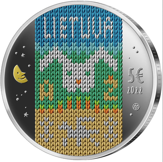 Lituania €5 Racconti della mia infanzia Silver Proof 2022